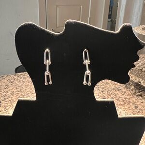 Chic Silver Geometric Earrings